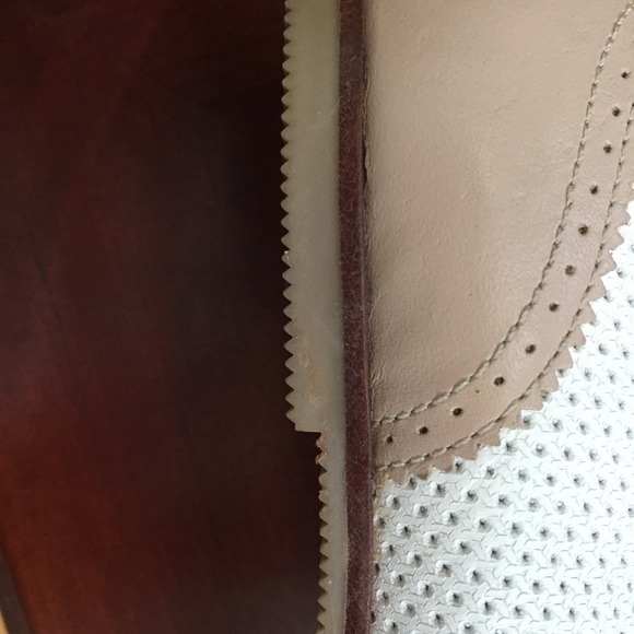 flapper white wingtip leather lace up flat loafer - Picture 4 of 8